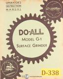 DoAll-Doall G-1, Surface Gridner Operations and Parts Manual-G-1-01